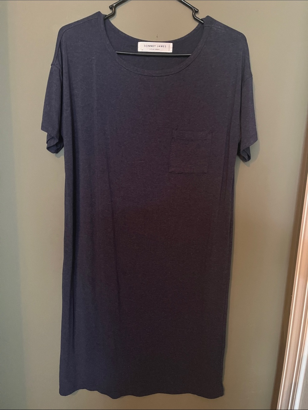 Sonnet James Women's Navy Short Sleeve Pocket Dress